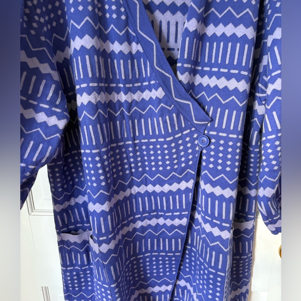 Gudrun Sjoden Wrap Button Cardigan Sweater Purple Lavender Lilac, Women’s XXL - Picture 4 of 9